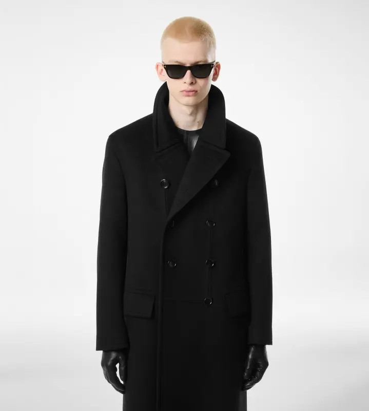 CASHMERE OFFICER COAT BLACK online